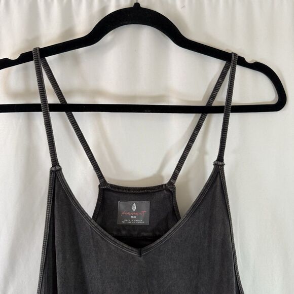 Free People Movement Jumpsuit Women's Medium Grey Sleeveless Zip Pocket Pullover - Picture 6 of 11